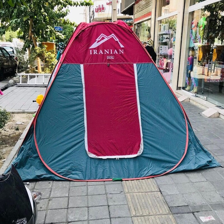 چادر مسافرتی 12 نفره مدل برنو کف ضخیم ارتفاع با زیپ بزرگ و نوار ابریشم کد 214