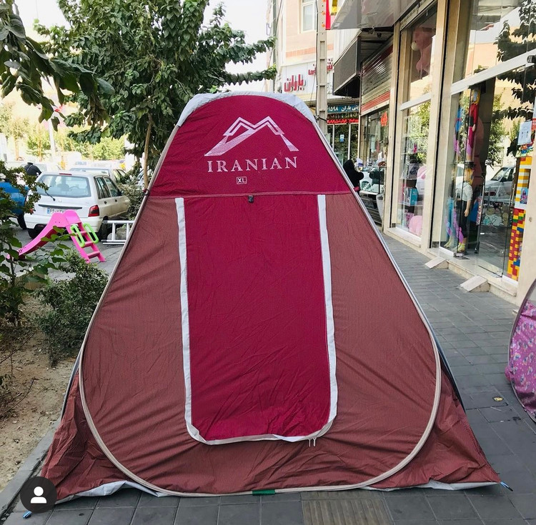 چادر مسافرتی 8 نفره فنری ( جنس برنو سفارشی دوز) با ارتفاع بلند و کف ضخیم و 3 پنجره کد 15